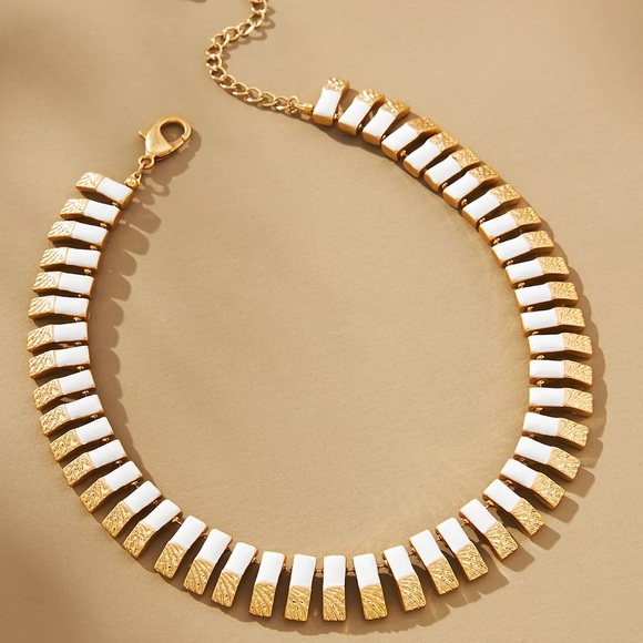 Anthropologie Enamel Tile Collar Necklace - Picture 1 of 6